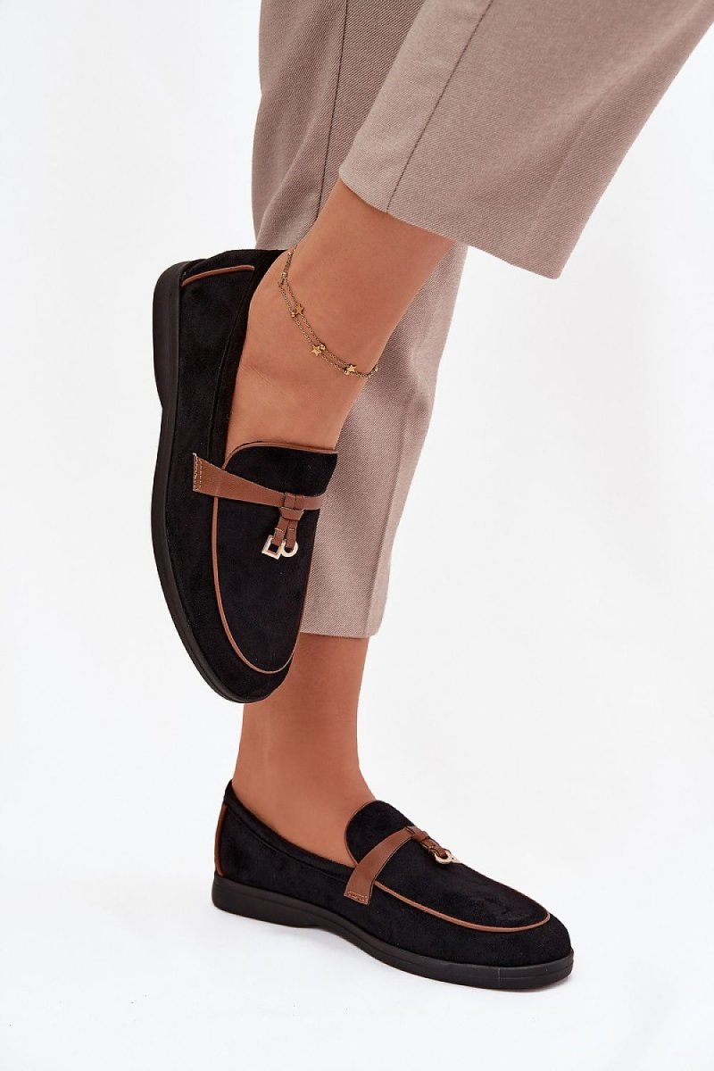Beige Moccasins Paired with Jeans