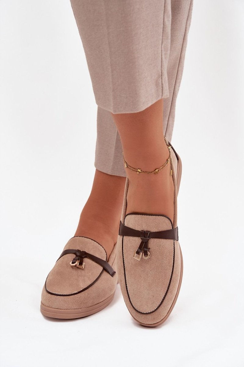 Close-up of Imitation Suede Moccasin Texture