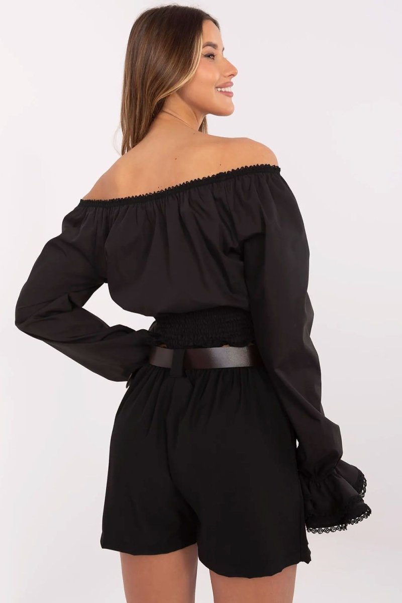 Modern Pleated Skirt/Skort with Belt 209515 - Italy Moda | Wow Store - Wow Store