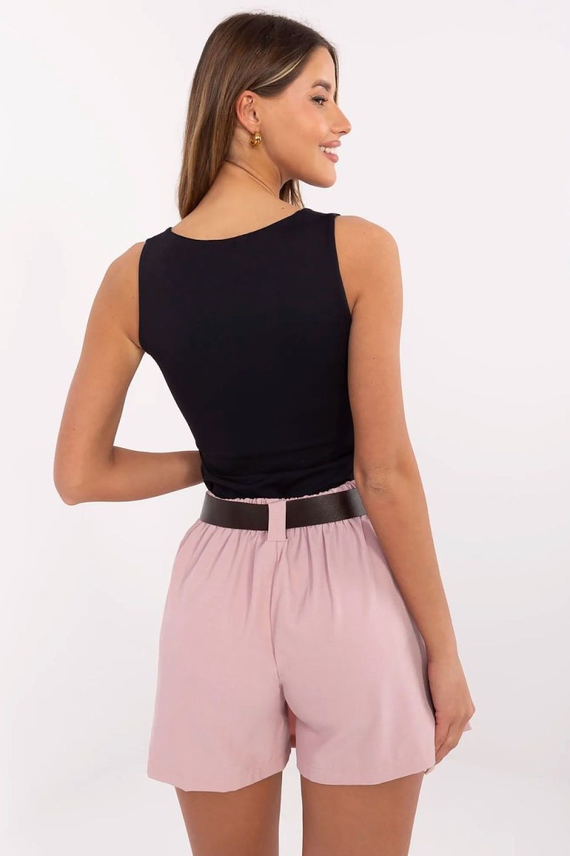 Modern Pleated Skirt/Skort with Belt 209515 - Italy Moda | Wow Store - Wow Store