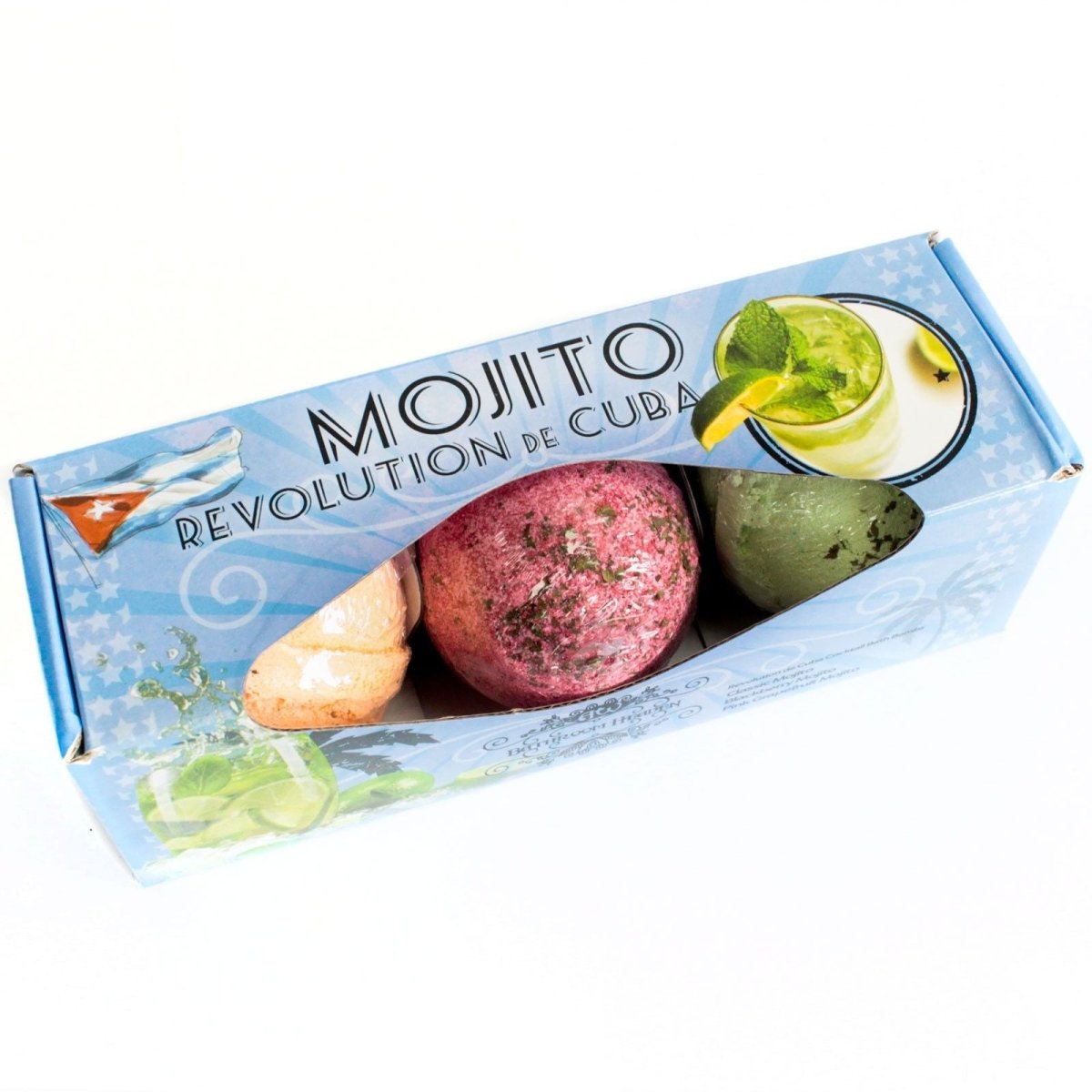 Mojito Scented Bath Bomb Set of 3 - Refreshing Lime & Mint Fizzy Spa Set | wowstore.live - Wow Store