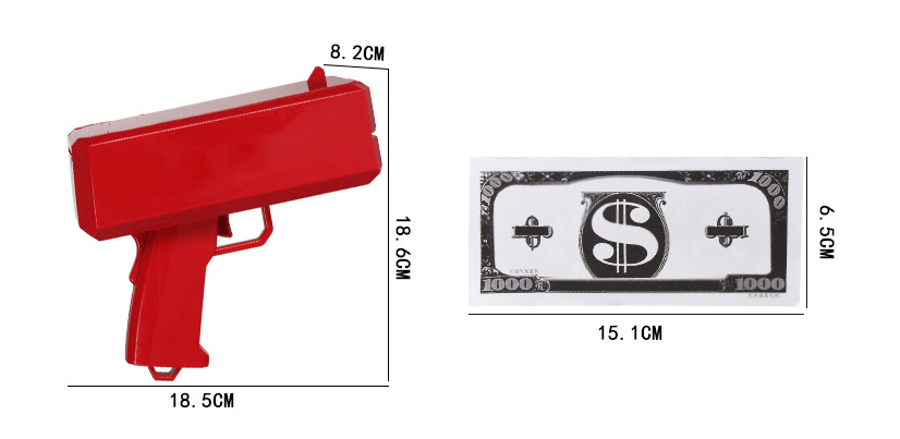 Money Spraying Gun - Electric Dollar Bill Shooter Toy - WowStore.live
