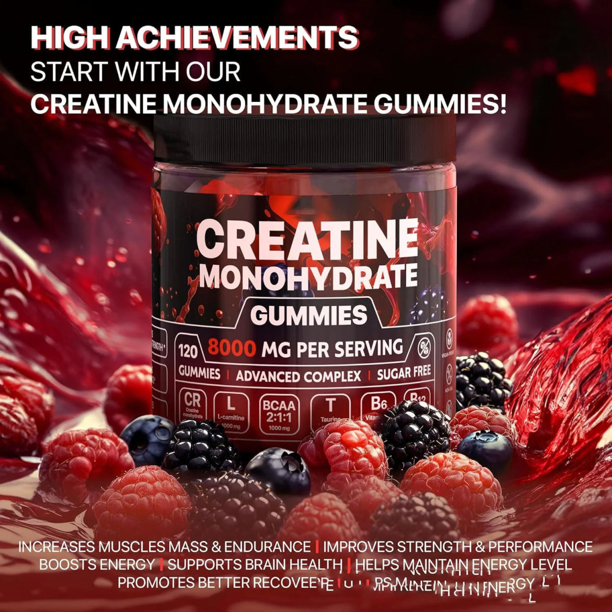 Muscle Boost Gummies - Creatine & BCAA for Strength & Recovery | WOW Store - Wow Store