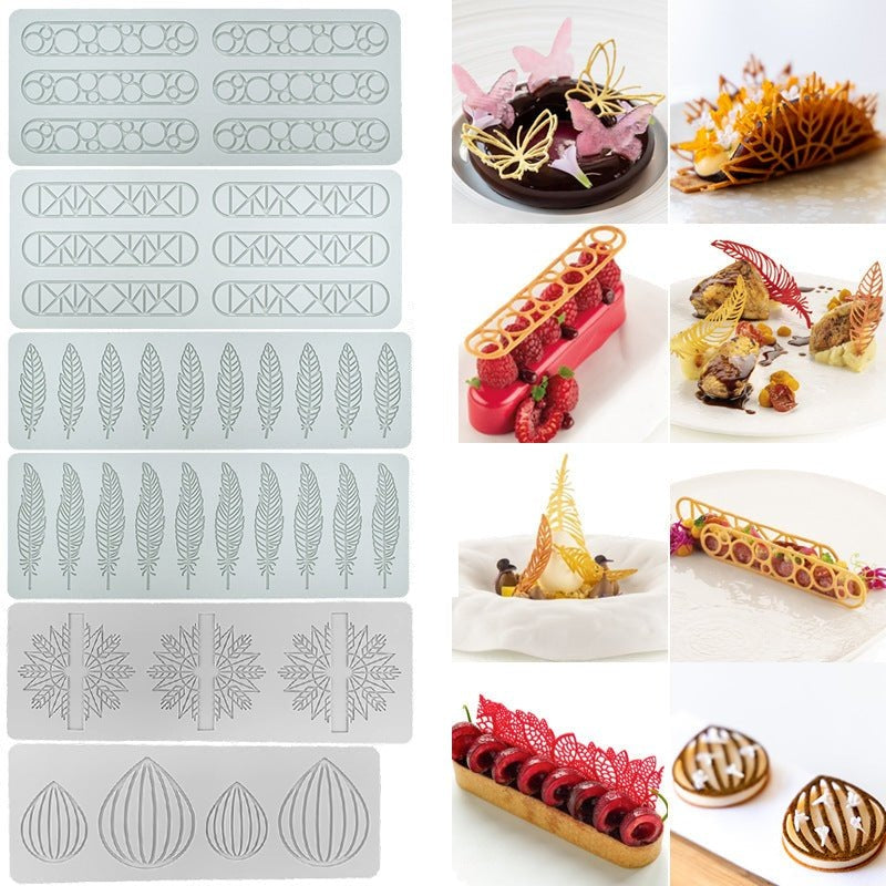 Silicone lace mat for cake decoration — view 1