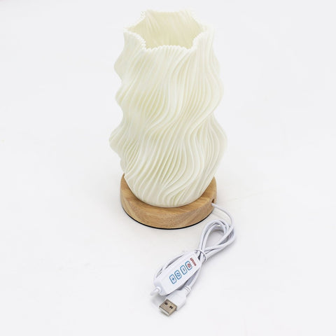 New Wave Star Twisted Table Lamp - USB - C Rechargeable with 3 Light Settings | wowstore.live - Wow Store