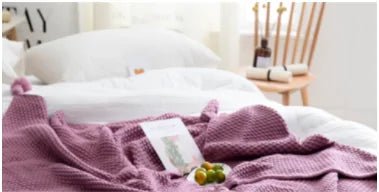 Nordic Fringed Knit Wool Blanket - Wow Store