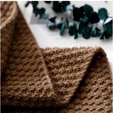 Nordic Fringed Knit Wool Blanket - Wow Store