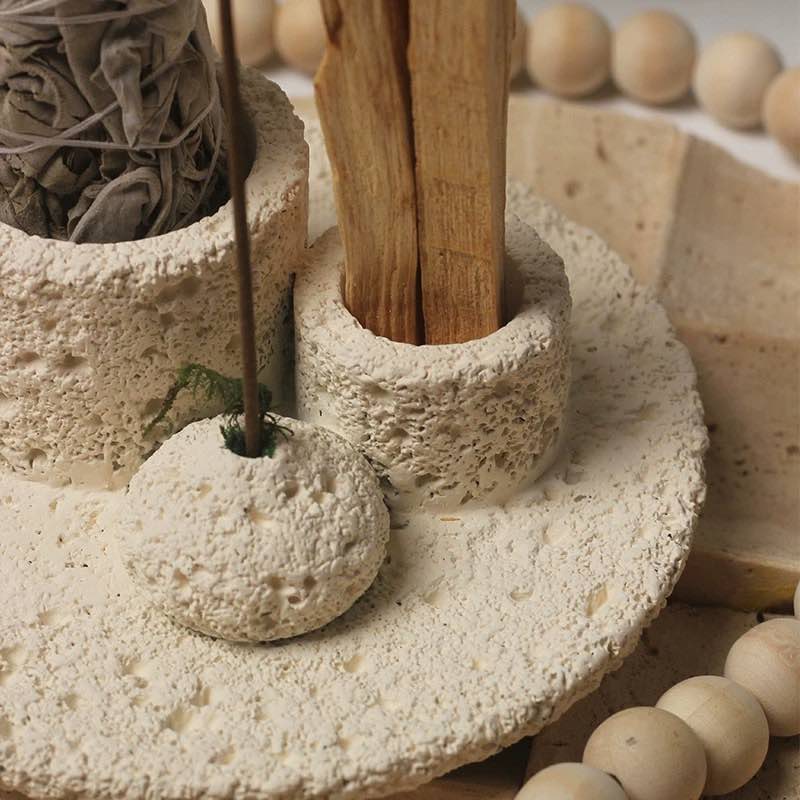 Nordic Style All - in - 1 Candle Holder, Sage, Incense & Palo Santo Burner - Wow Store