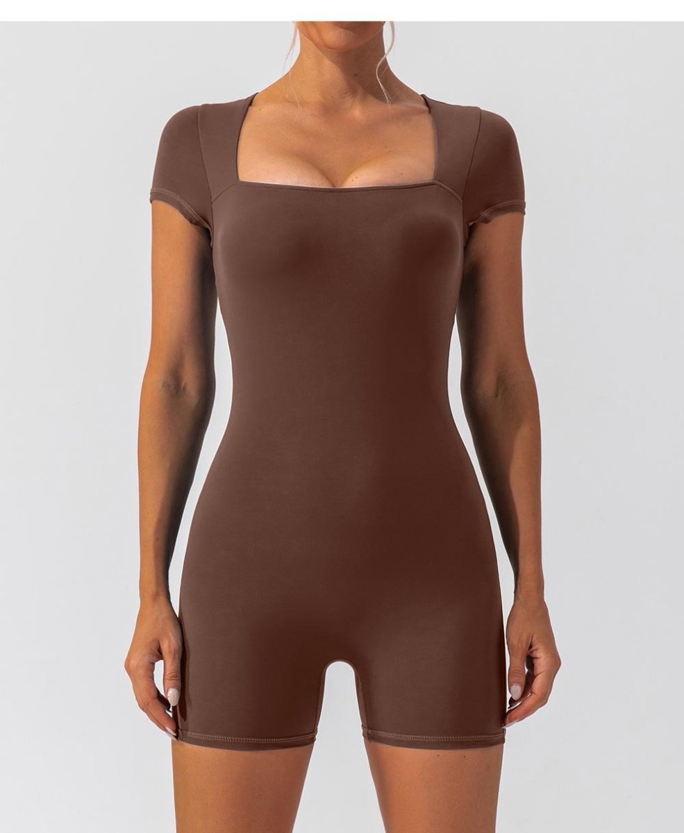 Nude Yoga Short Sleeve Bodysuit - Wow Store