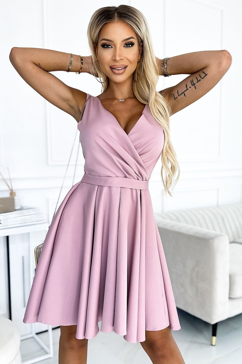 Numoco 181 - 15 Elegant Cocktail Dress with Flared Skirt | wowstore.live - Wow Store