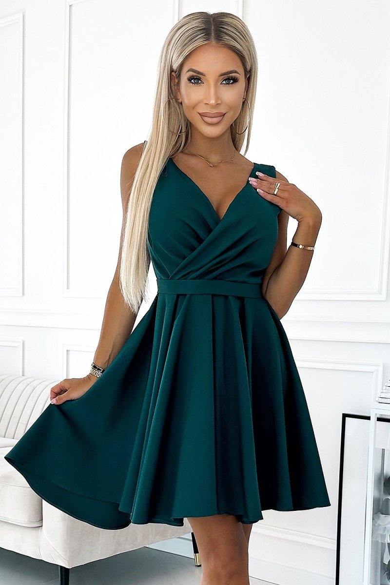 Numoco 181 - 15 Elegant Cocktail Dress with Flared Skirt | wowstore.live - Wow Store