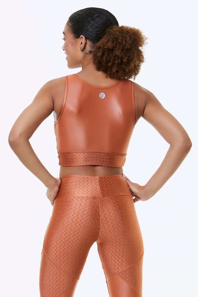 ORANGE BLOSSOM CROPPED SPORTS BRA - Wow Store