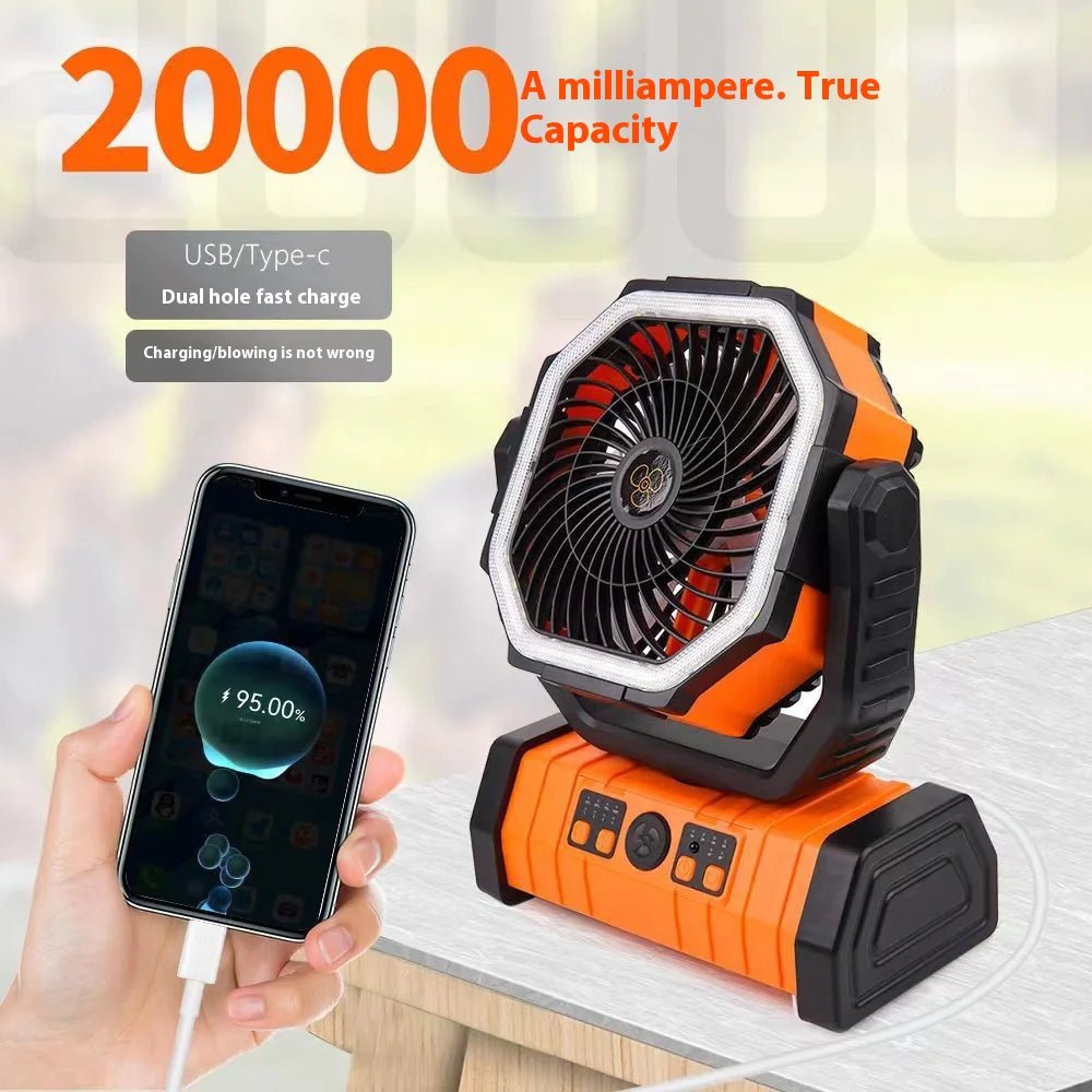 Outdoor Household Power Bank LED Light Camping Fan - Wow Store