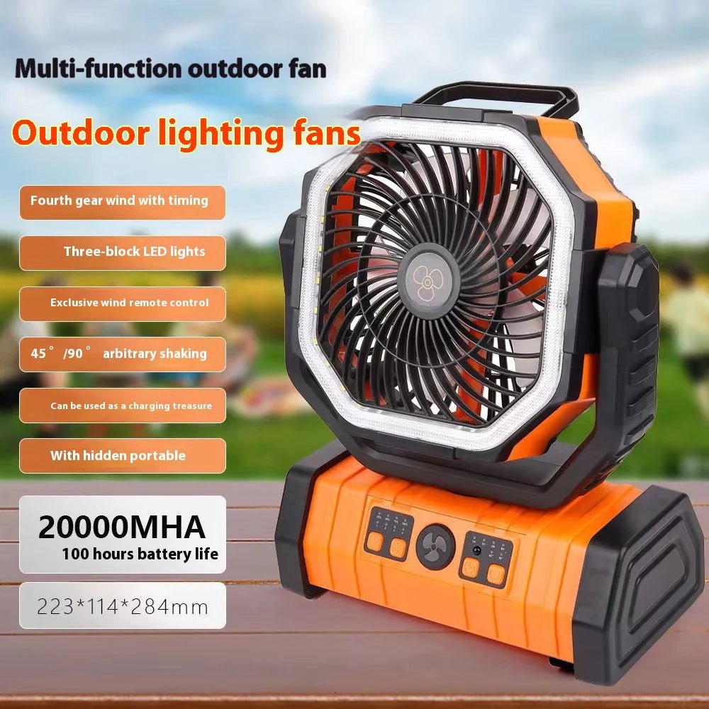 Outdoor Household Power Bank LED Light Camping Fan - Wow Store