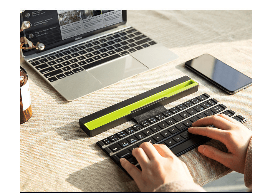 Outdoor Office Portable Folding Wireless Reel Keyboard - Wow Store