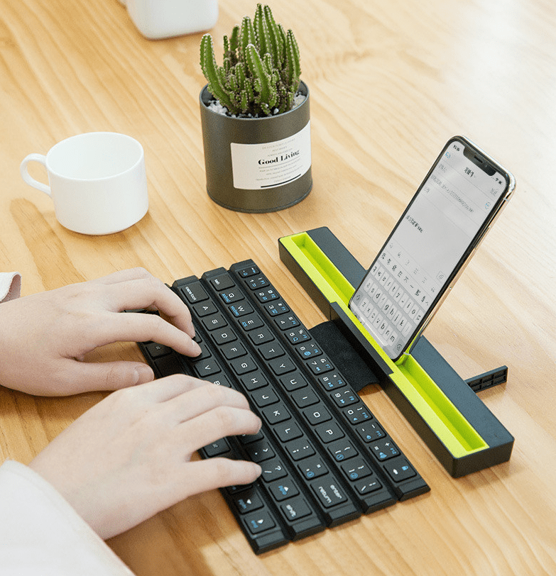 Outdoor Office Portable Folding Wireless Reel Keyboard - Wow Store
