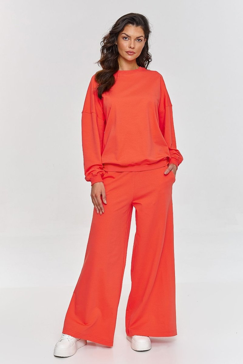 Oversized Cotton Flared Tracksuit Set 209638 - Makadamia | Wow Store - Wow Store