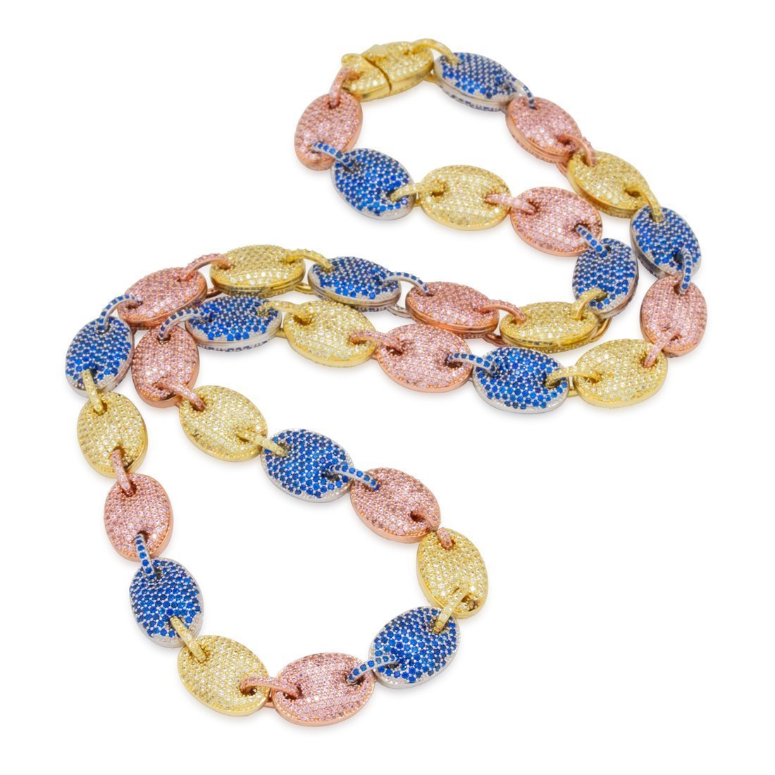 Pave Gucci Tri Color 16" Choker Necklace in 18K Gold | Wow Store - Wow Store
