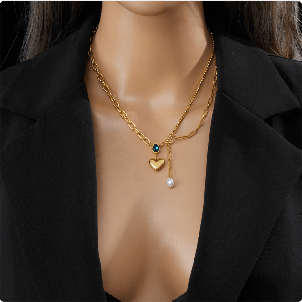 Pearl Heart Pendant Necklace - WowStore.live