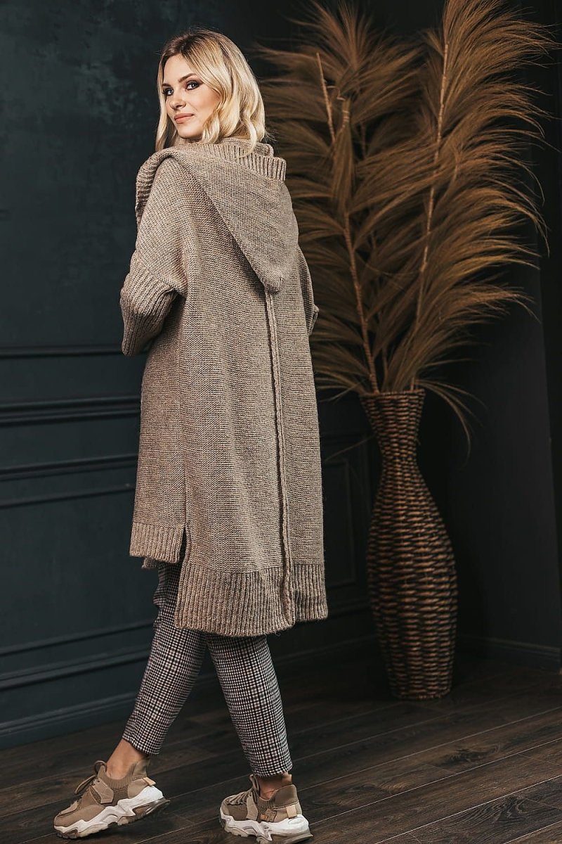 Peekaboo Knit Cardigan Model 188769 - Chic Layering Piece | wowstore.live - Wow Store