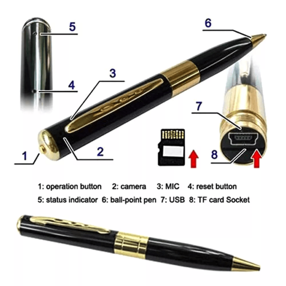 Pen Camera Cam Mini Hidden Pocket Audio Video Recorder DVR Security - Wow Store