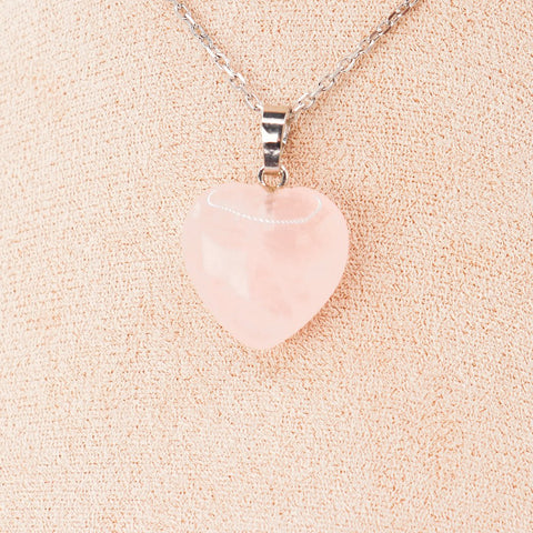 Pendentif | Coeur en Quartz Rose - Wow Store