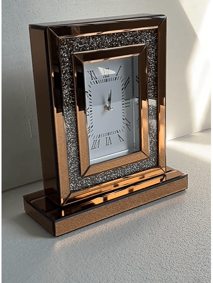 Pendulum Mantel Clock with Glass Decor