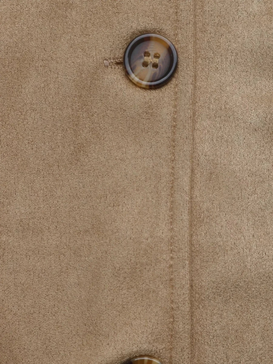 Perfee Collared Neck Button-Up Jacket - WowStore.live