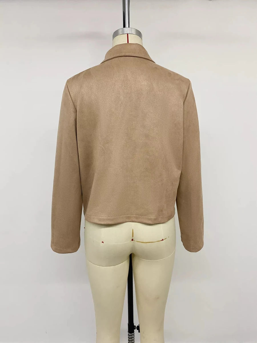Perfee Collared Neck Button-Up Jacket - WowStore.live