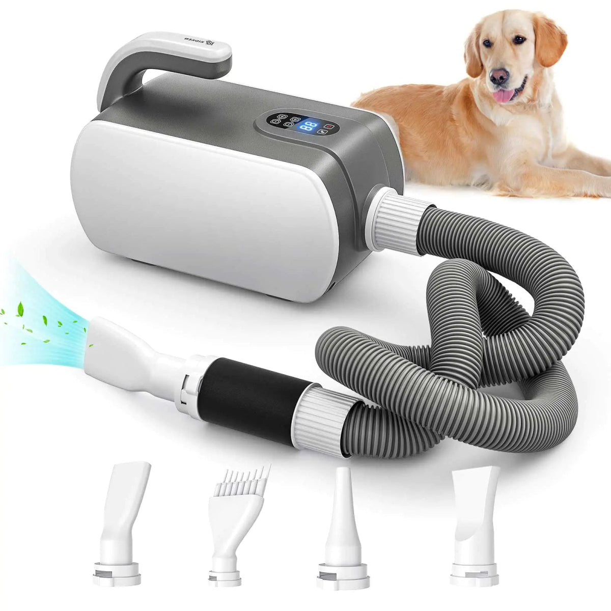 Pet Dryer - 5.2HP 3800W Dog Grooming Blow Dryer with LED Display & 4 Nozzles | WOW Store - Wow Store