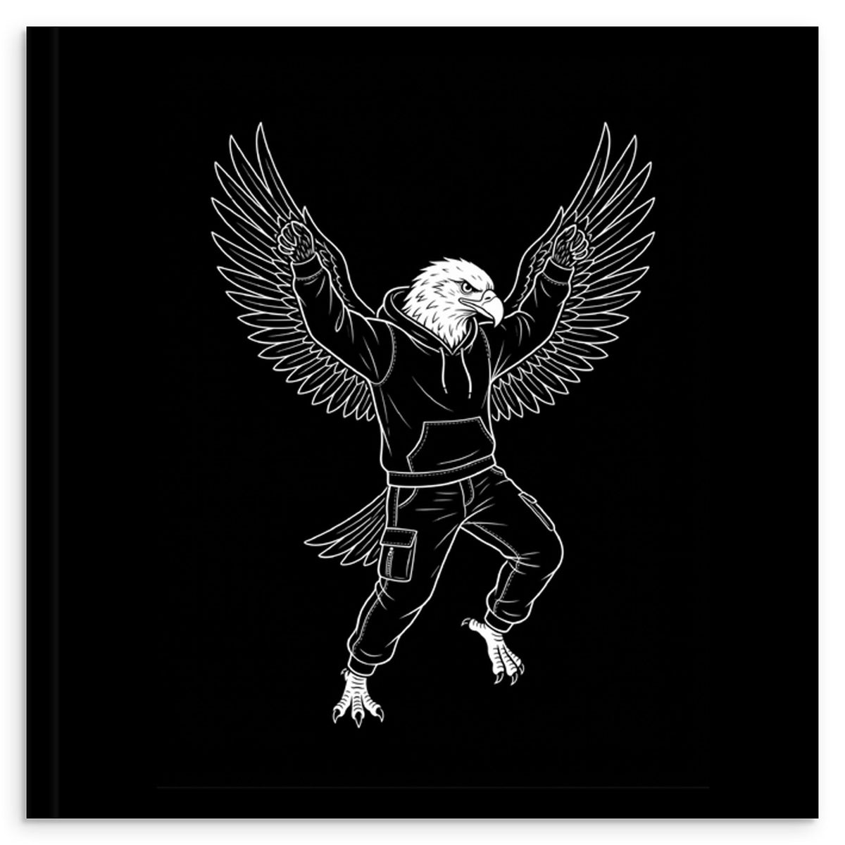 Custom AI Photo Book, example design: the WOW eagle