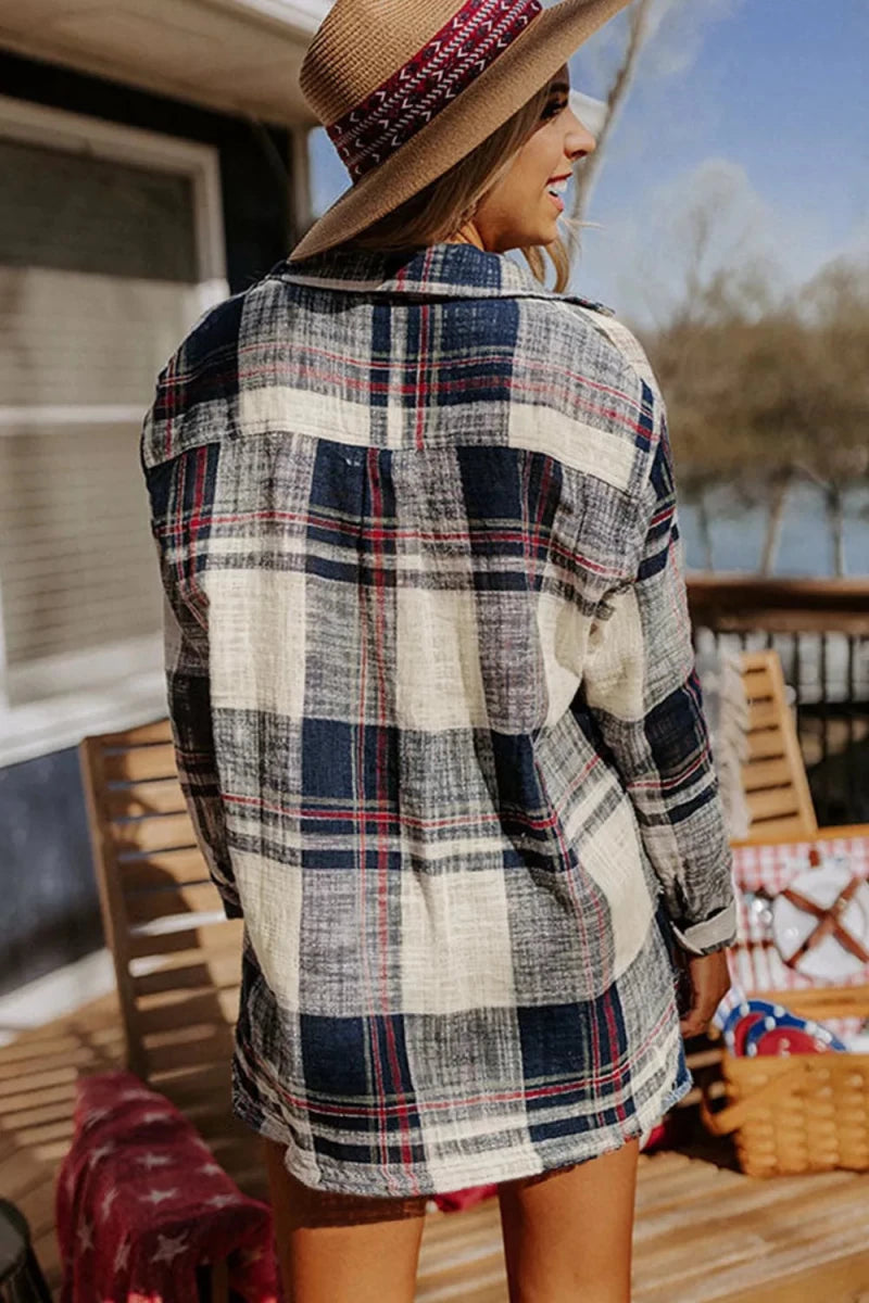 Plaid Button - Down Long Sleeve Shirt - Wow Store