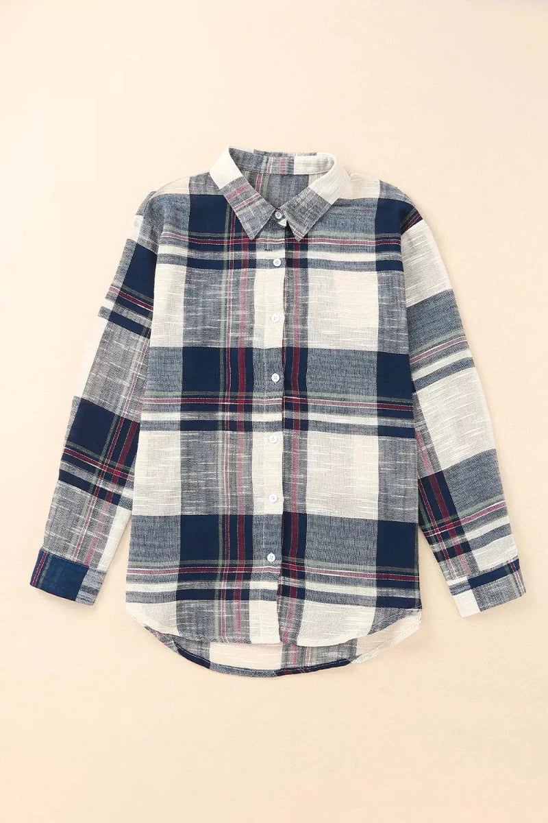 Plaid Button - Down Long Sleeve Shirt - Wow Store