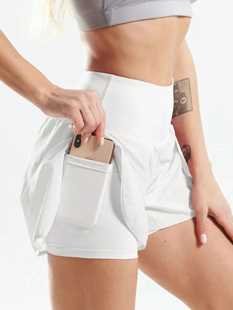 Pocketed High Waist Active Shorts - Wow Store