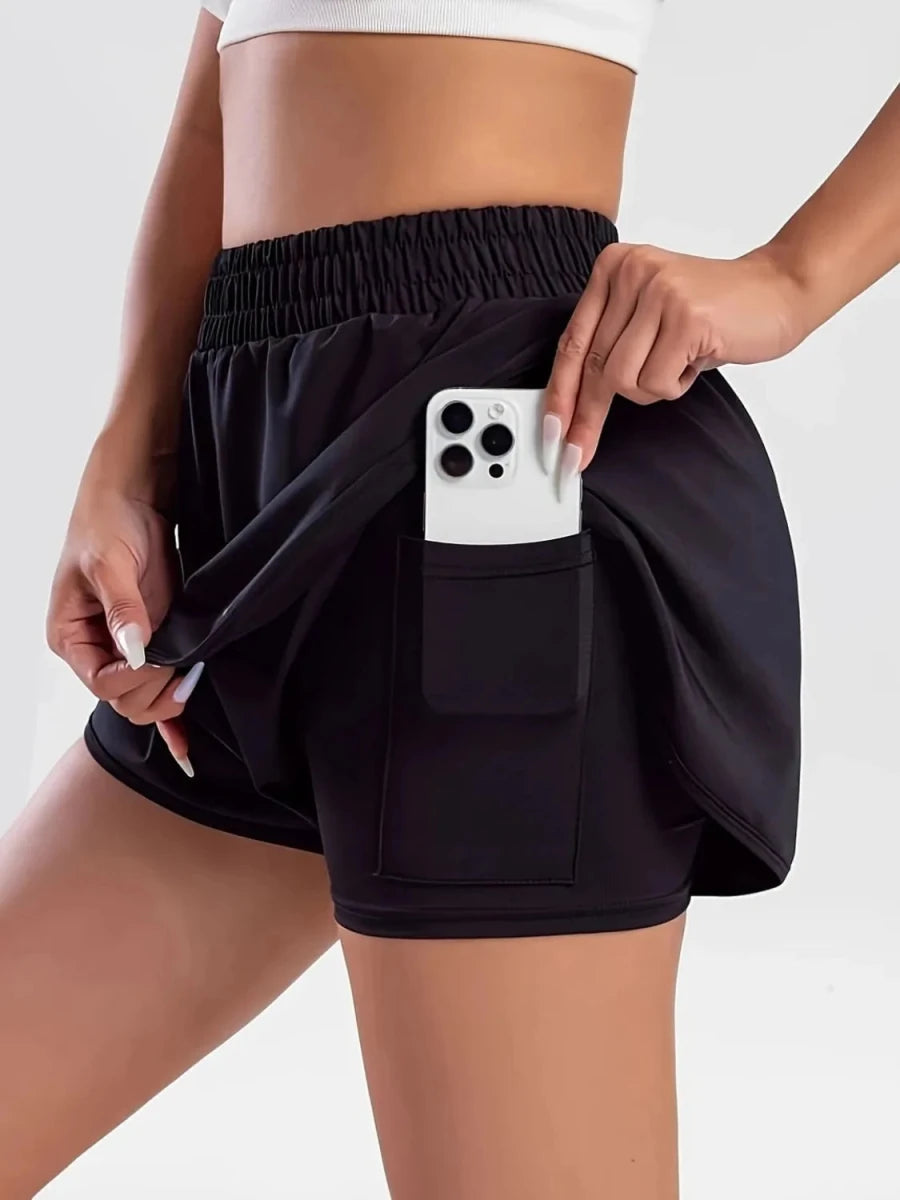 Pocketed High Waist Active Shorts - Wow Store