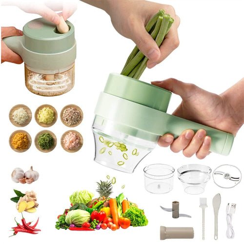 Portable Handheld 4 in 1 Electric Vegetable Slicer - Wow Store