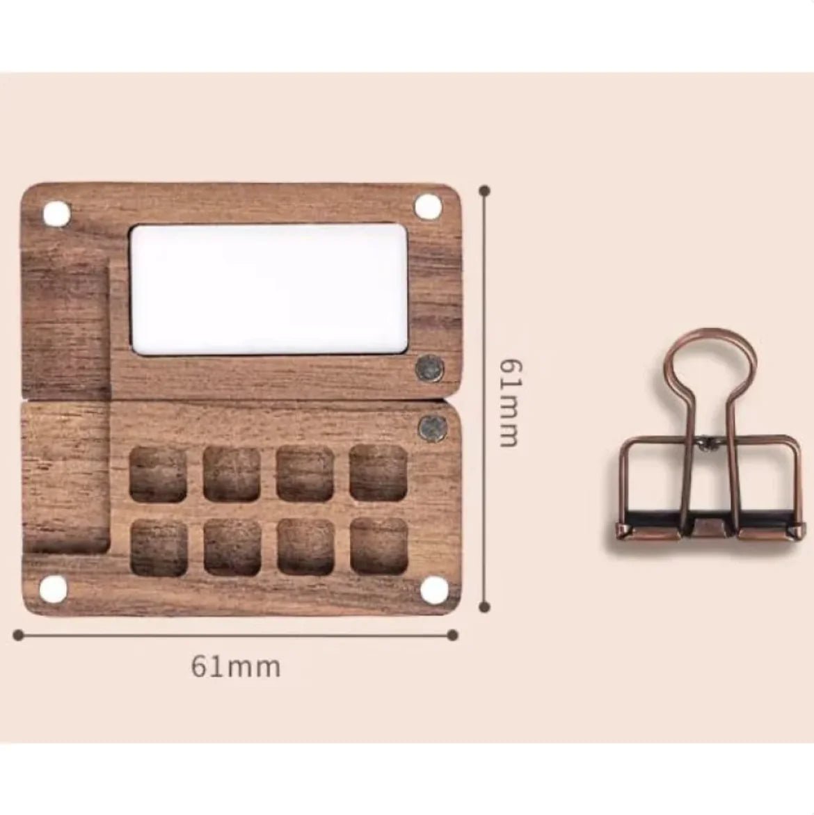 Portable Mini Walnut Watercolor Set with 8 Colors for Sketching & Journaling - Wow Store