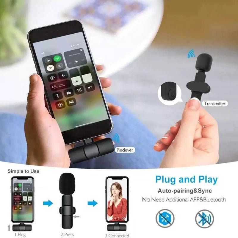 Portable Mini Wireless Lavalier Microphone - WowStore.live