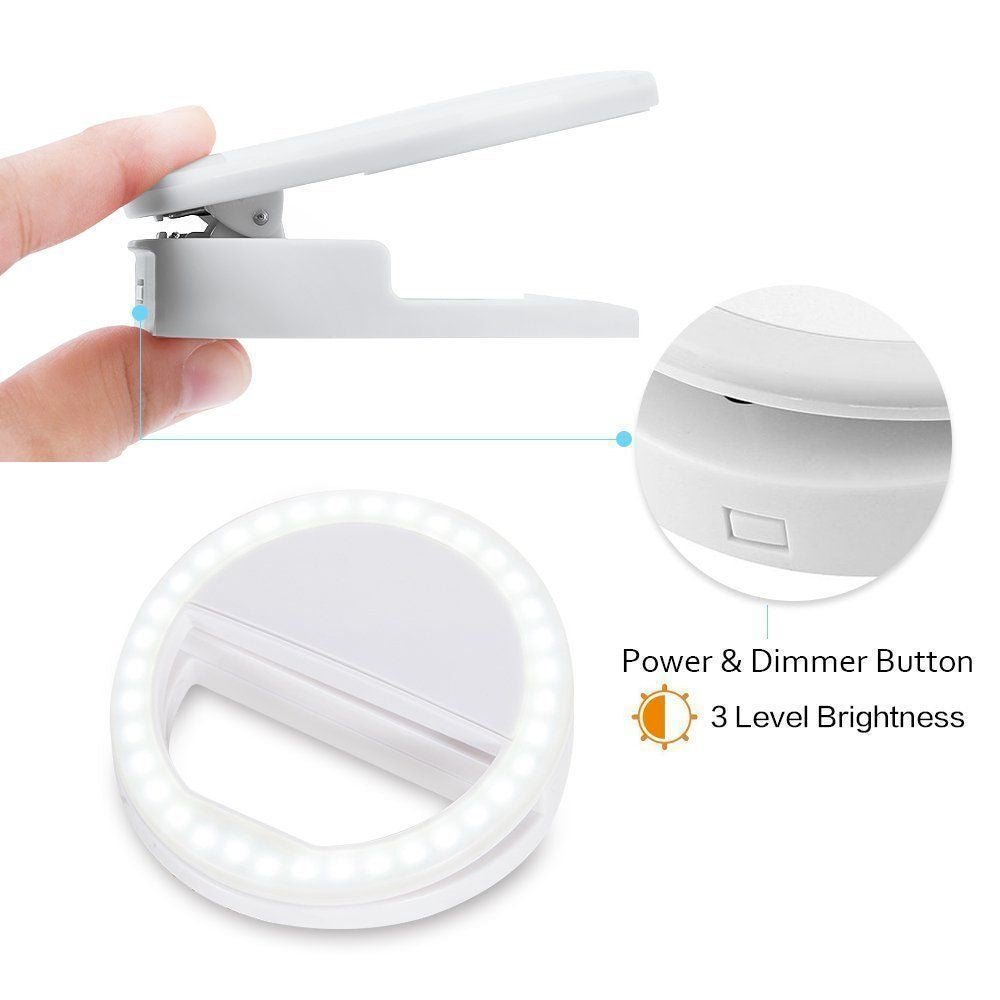 Portable Selfie Ring Clip On for Mobile Phone - Wow Store