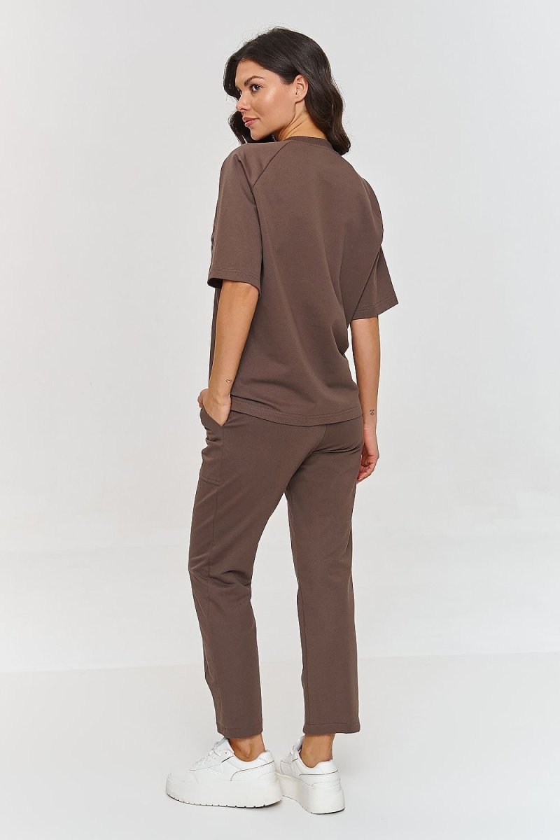 Premium Cotton Raglan Tracksuit Set 209861 - Makadamia | Wow Store - Wow Store