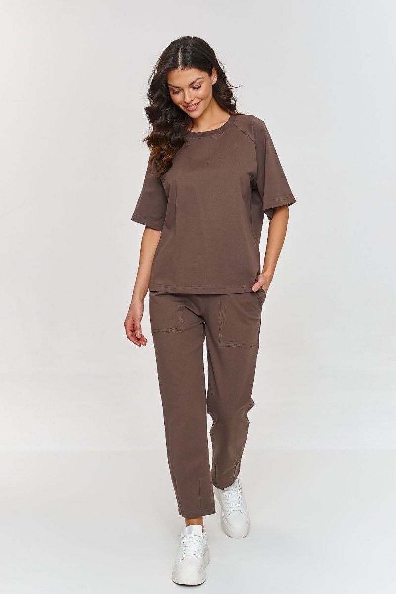 Premium Cotton Raglan Tracksuit Set 209861 - Makadamia | Wow Store - Wow Store