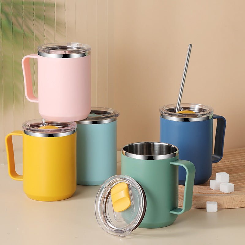 Insulated Stainless Steel Mug with Handle — view 2
