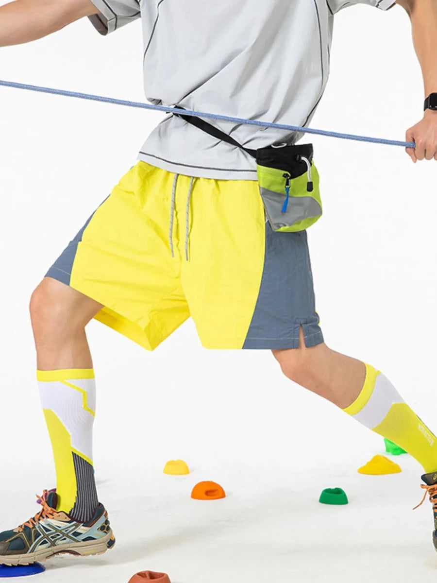 Prime Look Men's Drawstring Color Block Shorts - WowStore.live
