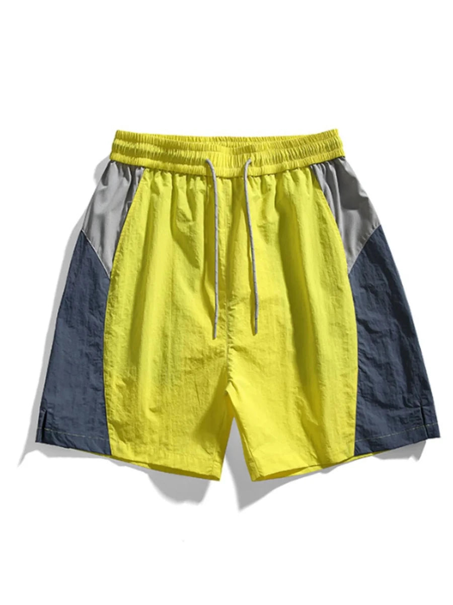 Prime Look Men's Drawstring Color Block Shorts - WowStore.live