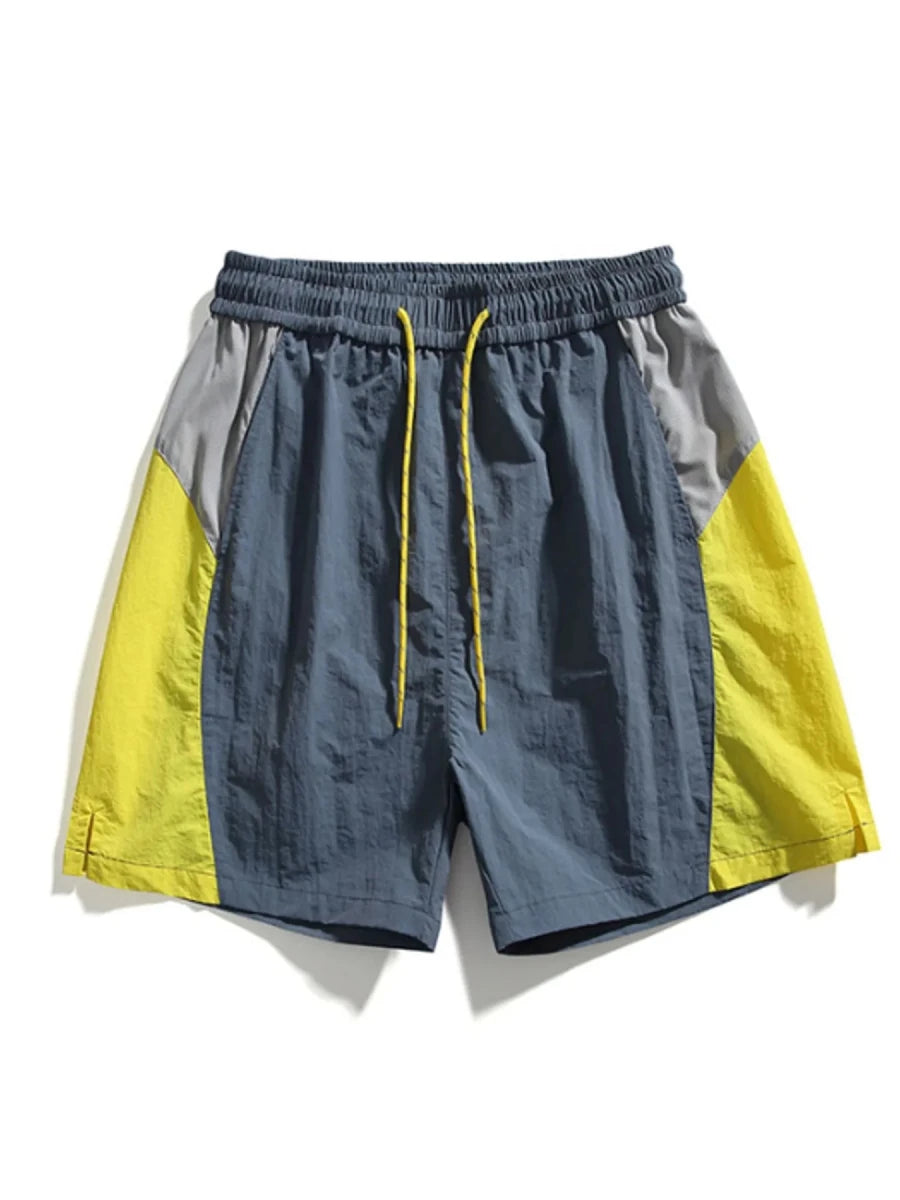 Prime Look Men's Drawstring Color Block Shorts - WowStore.live