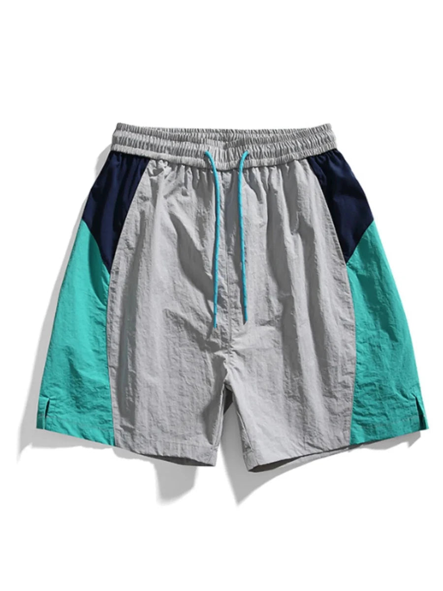 Prime Look Men's Drawstring Color Block Shorts - WowStore.live
