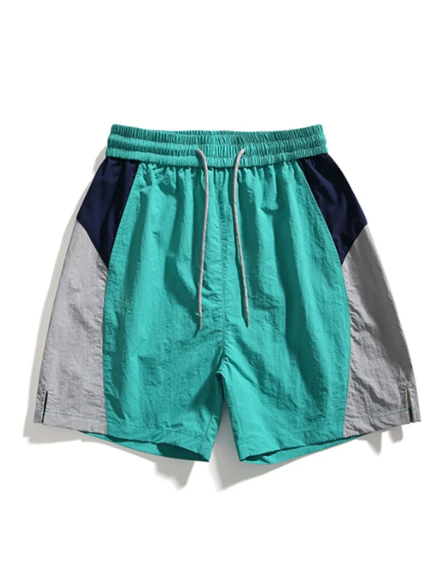 Prime Look Men's Drawstring Color Block Shorts - WowStore.live