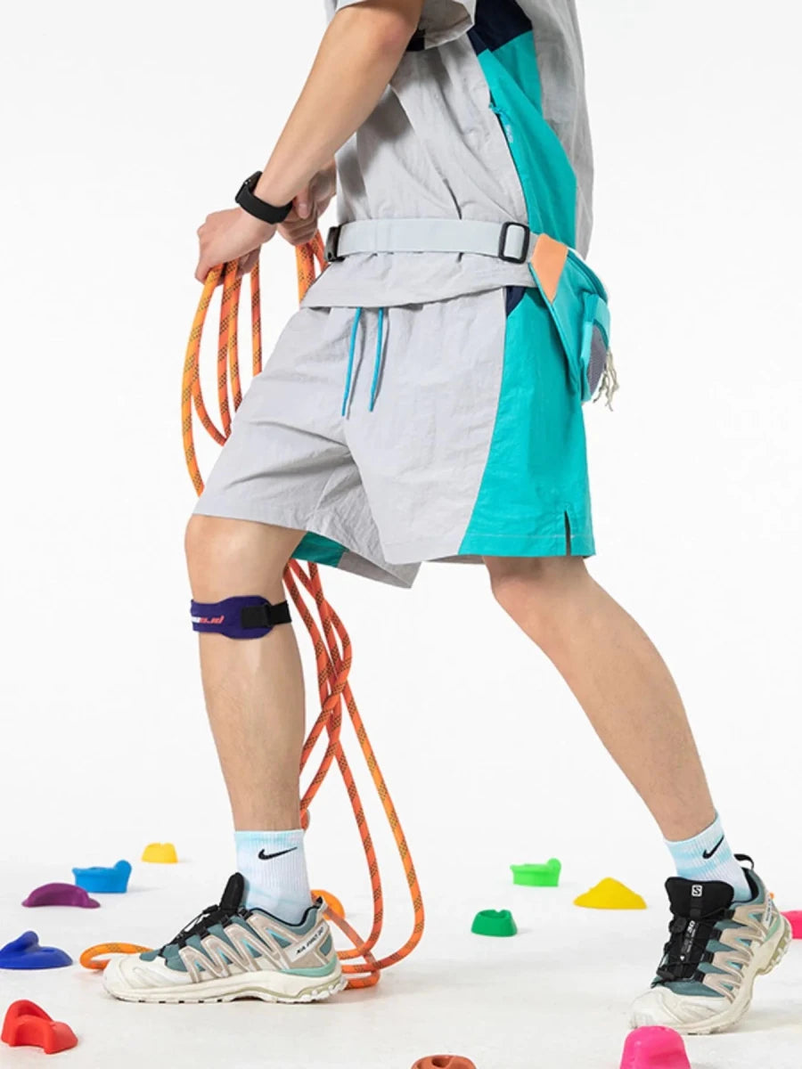 Prime Look Men's Drawstring Color Block Shorts - WowStore.live