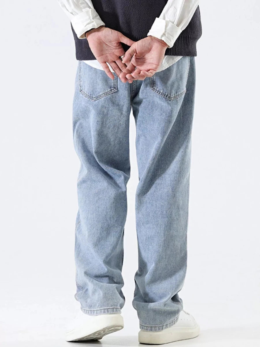 Prime Look Men's Relaxed Fit Wide Leg Jeans - WowStore.live