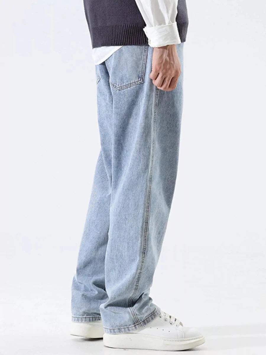 Prime Look Men's Relaxed Fit Wide Leg Jeans - WowStore.live